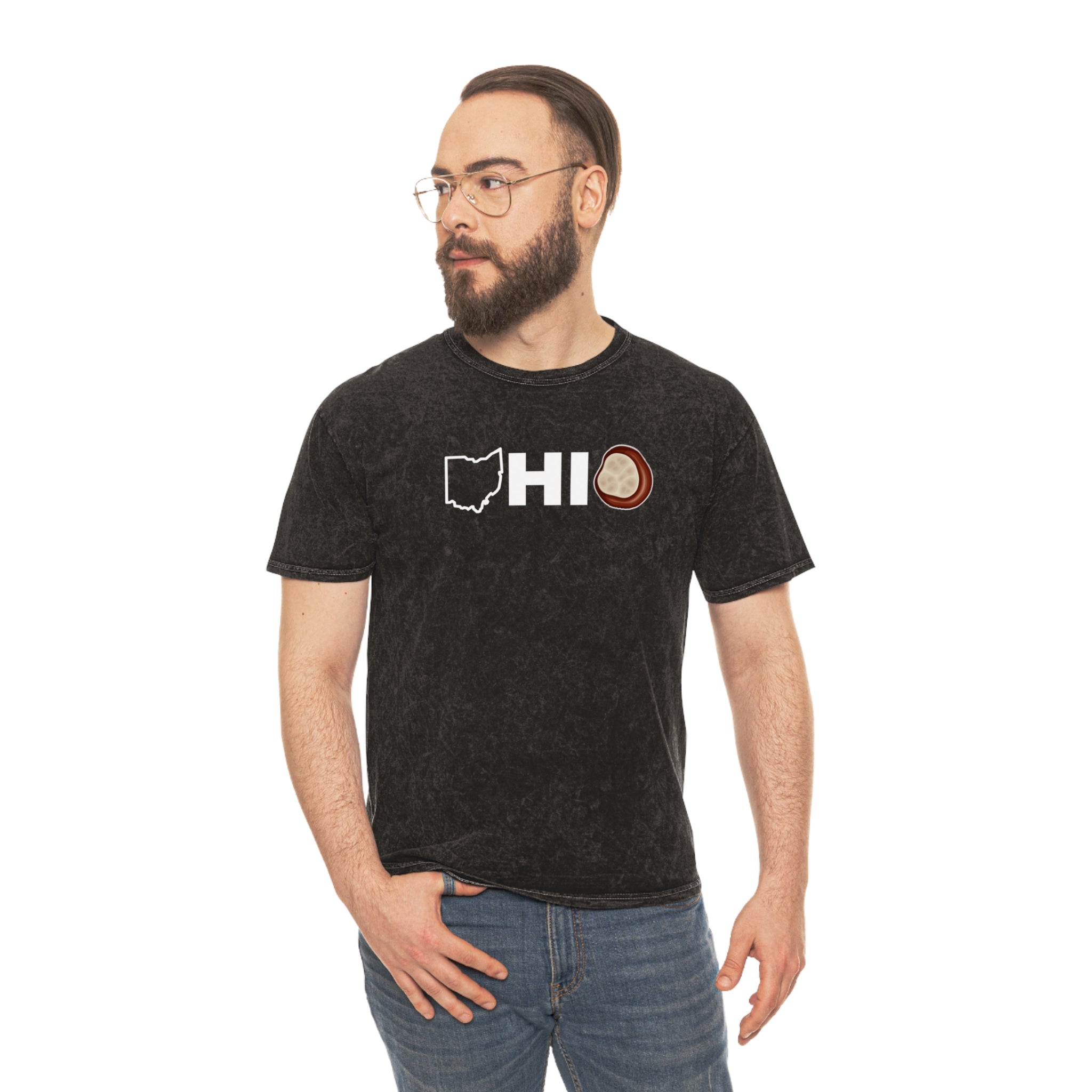 Adult Unisex Ohio Graphic Mineral Wash Short Sleeve Graphic Tee