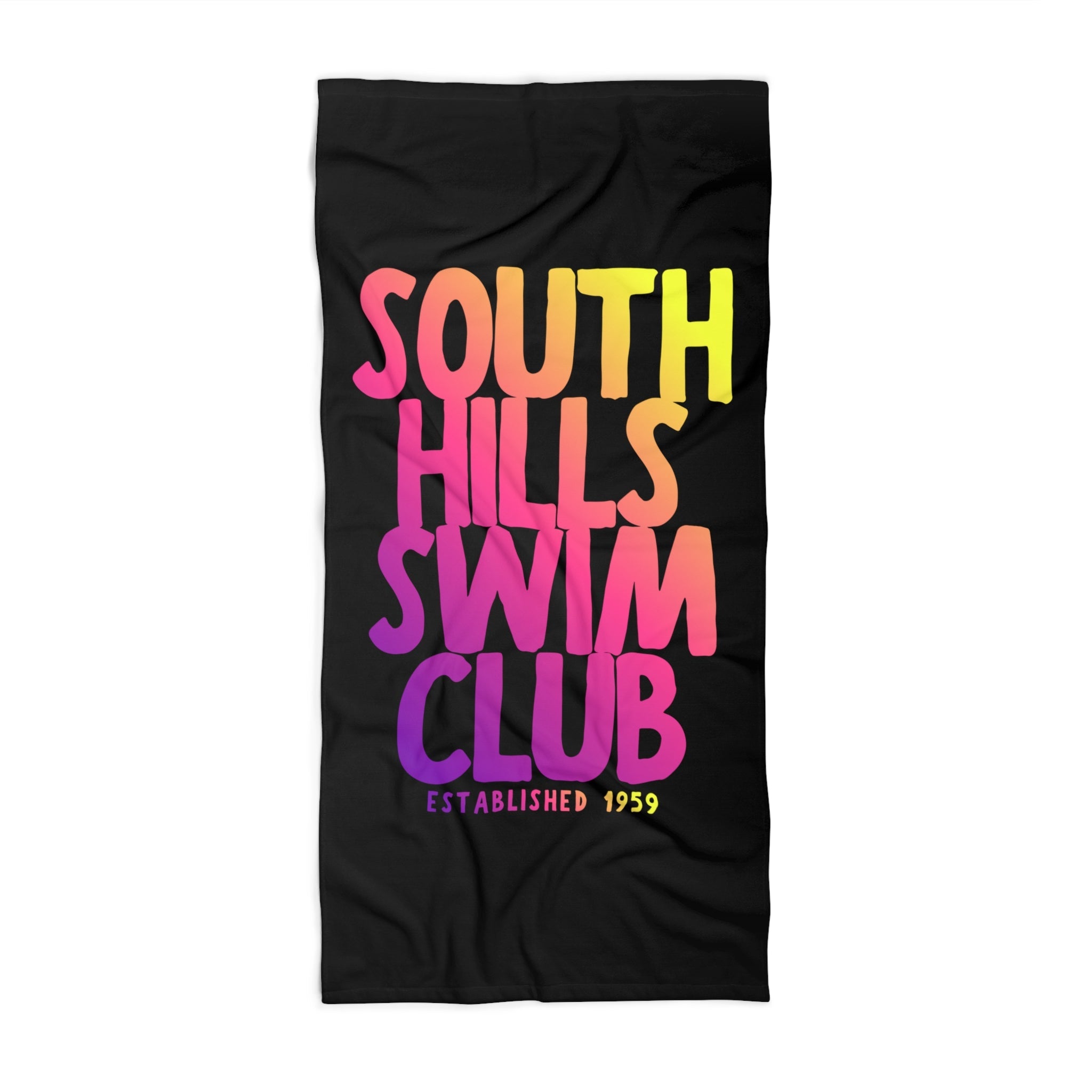 South Hills Swim Club SHSC Ombre Graphic Beach Towel
