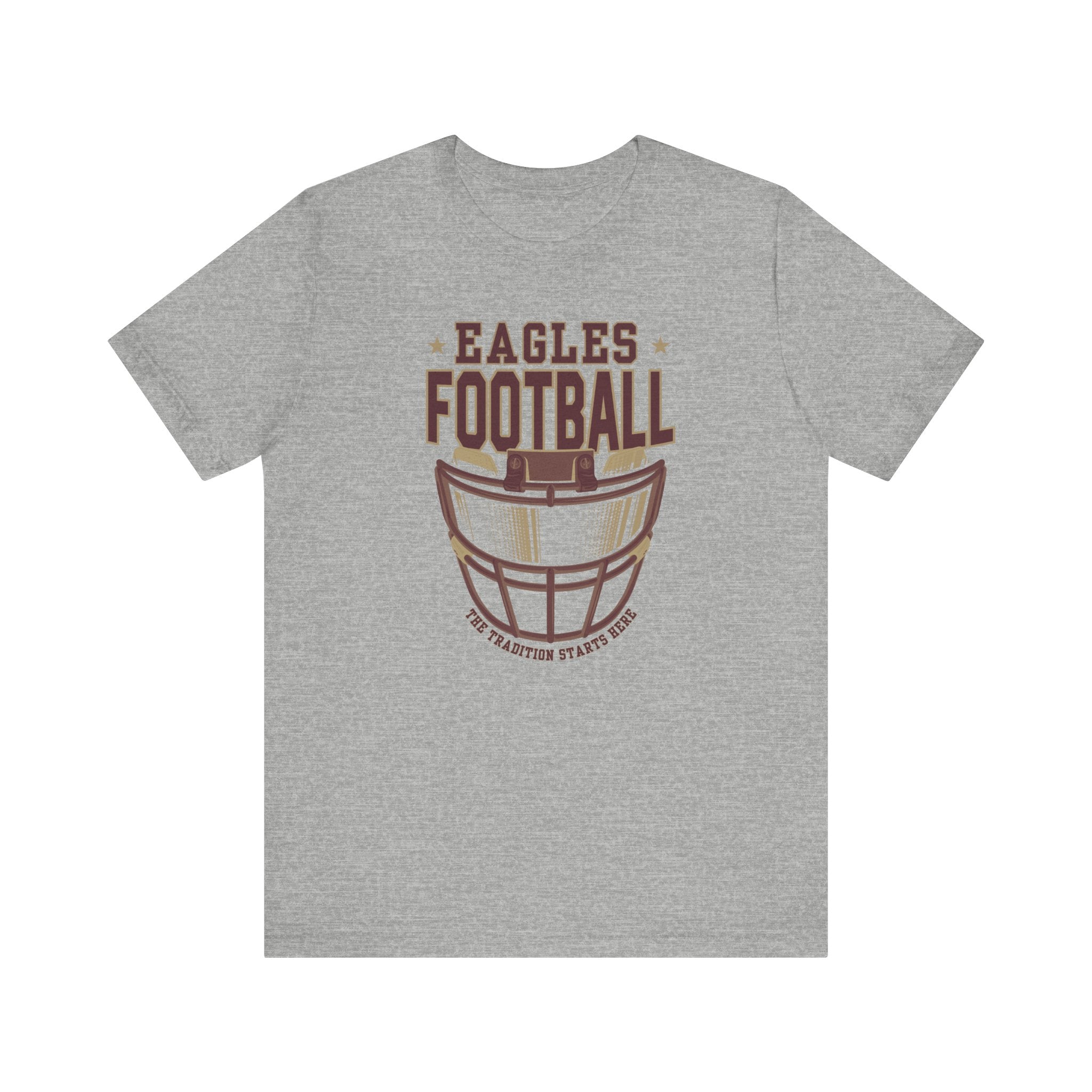 Adult Unisex Eagles Maroon Hype Helmet Graphic Short Sleeve Soft Tee