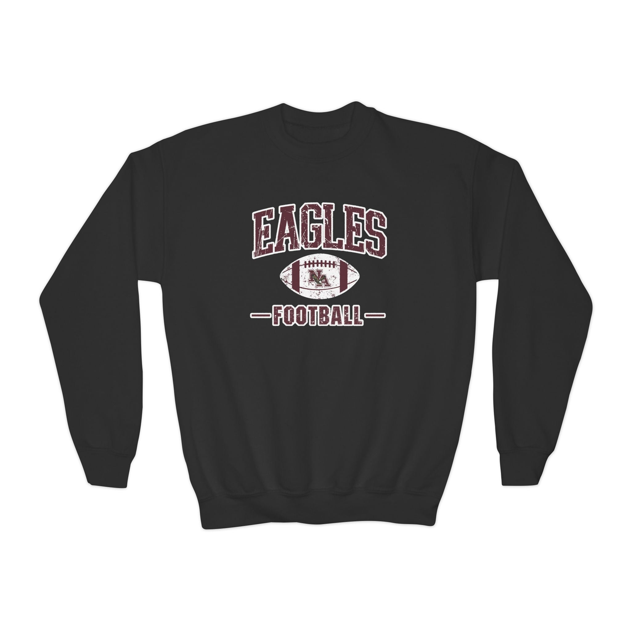 Youth Eagles Football Vintage Distressed Graphic Sweatshirt