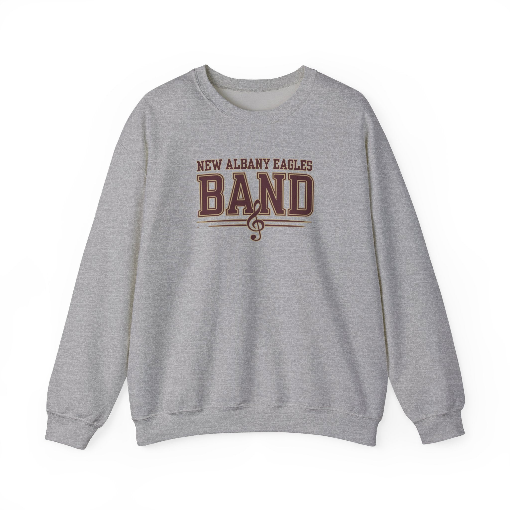Adult Unisex New Albany Eagles Band Musical Note Graphic Sweatshirt