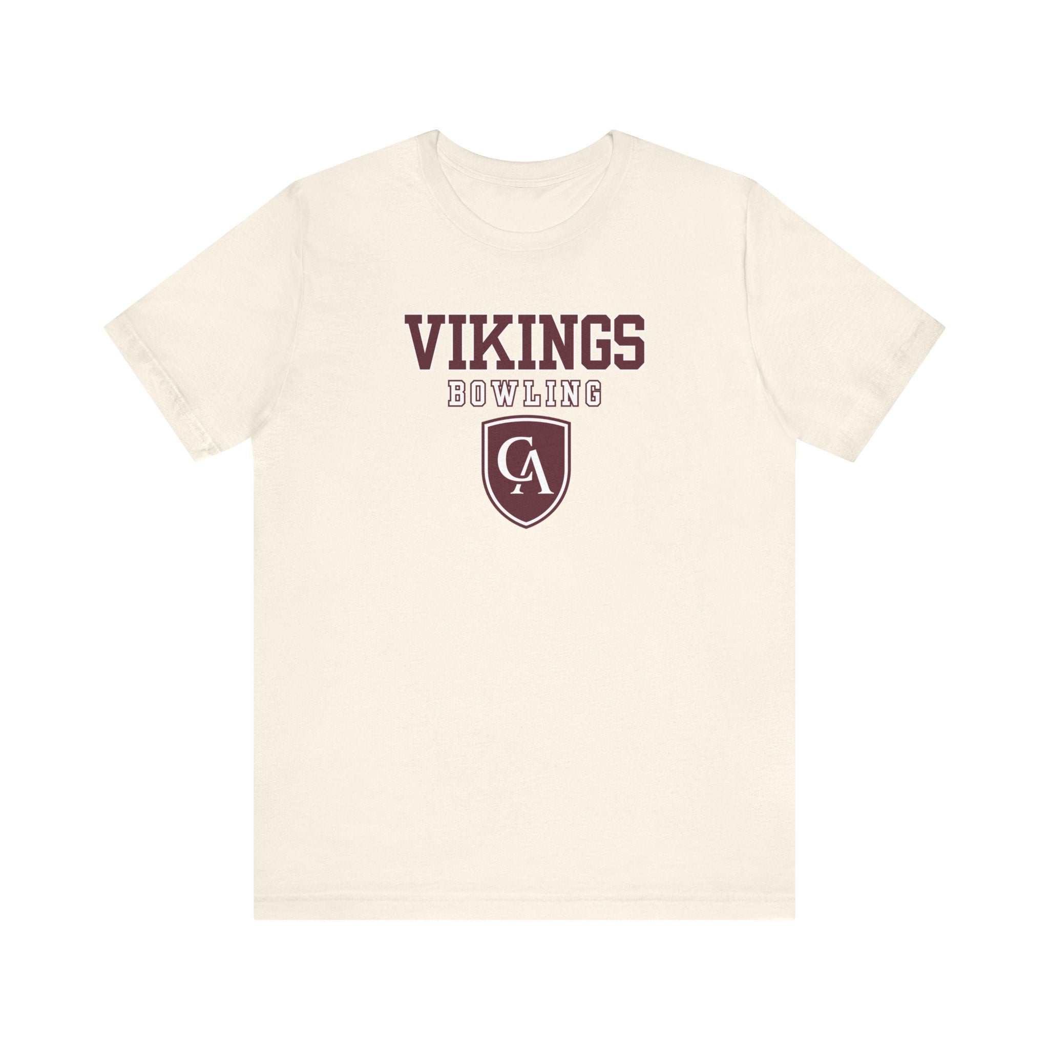 Adult Unisex Columbus Academy Vikings Bowling Graphic Short Sleeve Bella + Canvas Soft Tee