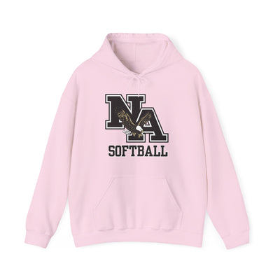 Adult Unisex Classic Black Logo Softball Graphic Hoodie