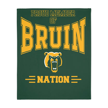 Bruin Nation Graphic Super Soft Velveteen Microfiber Blanket (Two-sided print)