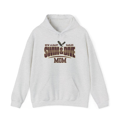 Women's Swim & Dive Dual Tone Eagles Effect Mom Graphic Hoodie