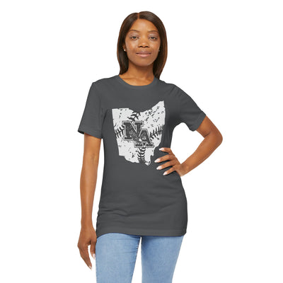 Adult Unisex Ohio Vintage Baseball Logo Graphic Short Sleeve Soft Tee