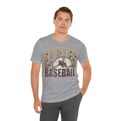 Adult Unisex New Albany Eagles Distressed Dugout Graphic Short Sleeve Soft Tee