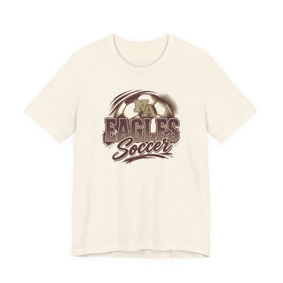 Adult Unisex New Albany Eagles Ombre Soccer Graphic Short Sleeve Bella + Canvas Soft Tee