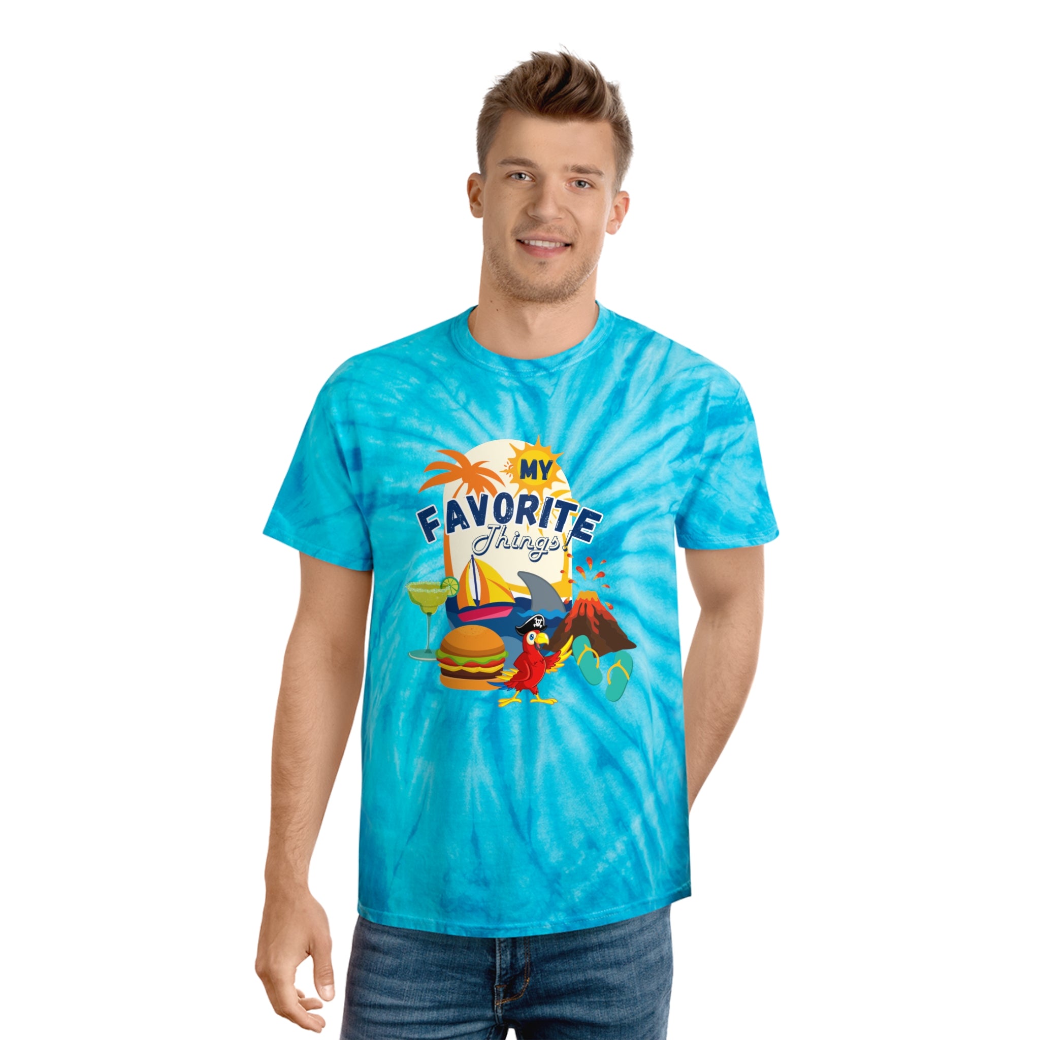 Adult Unisex My Favorite Things Graphic Tie-Dye Tee