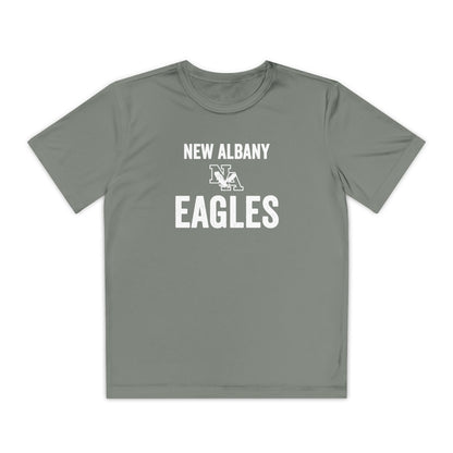 Youth Vintage Distressed New Albany Eagles Graphic Short Sleeve Performance Tee