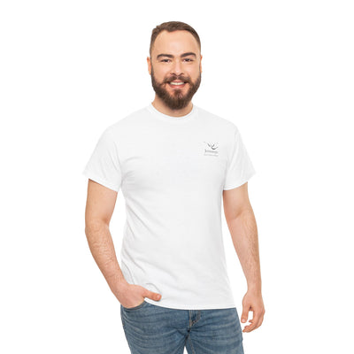 Adult Unisex Heavy Cotton Short Sleeve Tee - Black Notre Dame Village Jennings Logo
