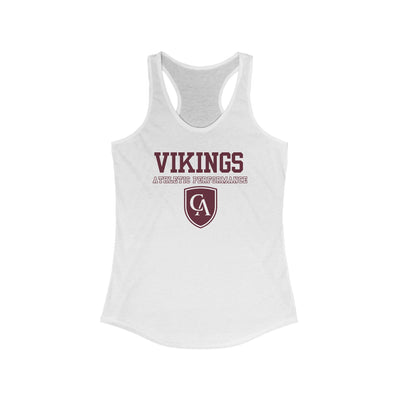 Women's Columbus Academy Vikings Athletic Performance Graphic Next Level Racerback Tank
