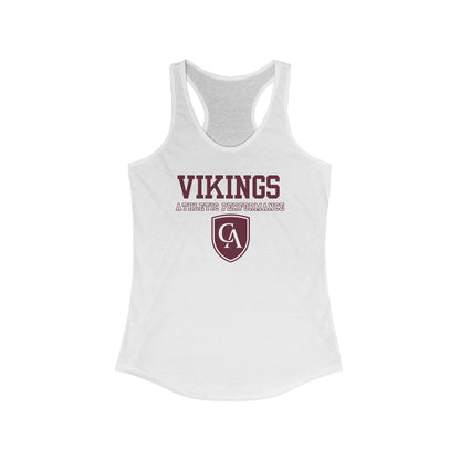 Women's Columbus Academy Vikings Athletic Performance Graphic Next Level Racerback Tank