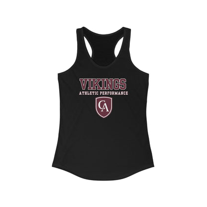 Women's Columbus Academy Vikings Athletic Performance Graphic Next Level Racerback Tank