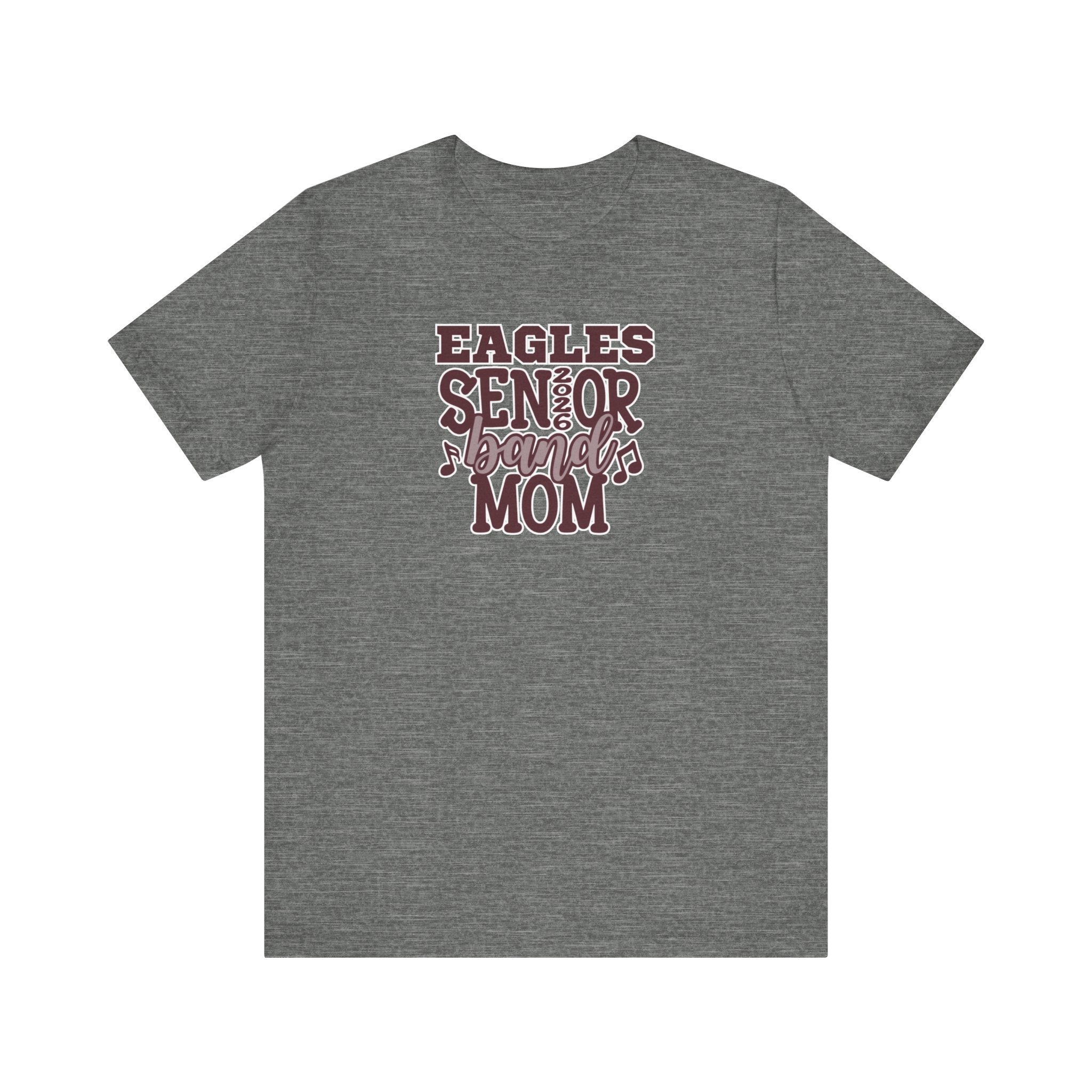 Adult Unisex Eagles Senior Band Mom Graphic Short Sleeve Soft Tee