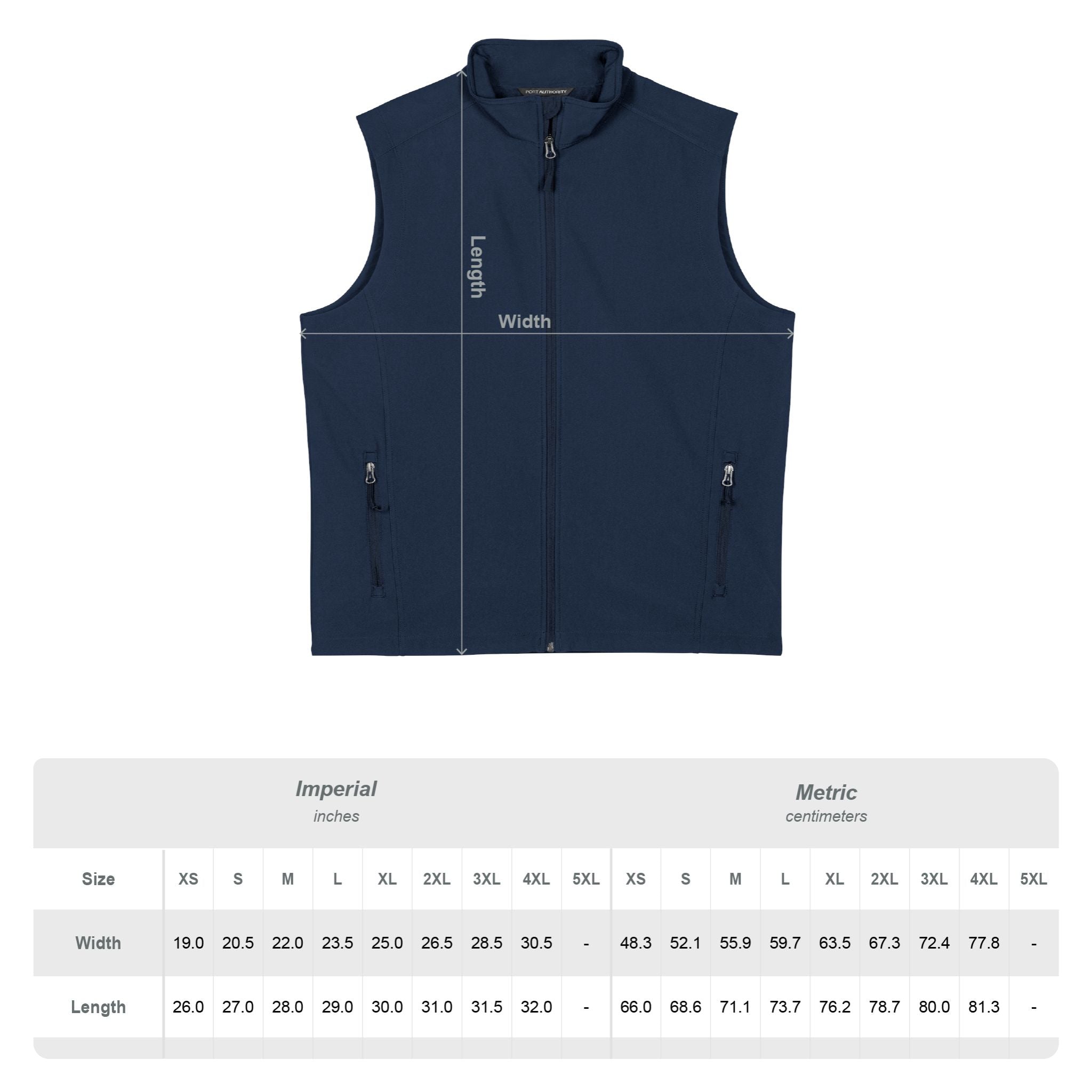 Adult Unisex Columbus Academy Athletic Performance Embroidered Core Soft Shell Vest