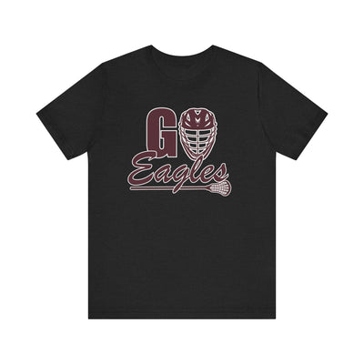 Adult Unisex Go Eagles Lacrosse Graphic Short Sleeve Soft Tee