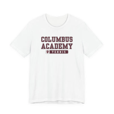 Adult Unisex Columbus Academy Tennis Graphic Short Sleeve Bella + Canvas Soft Tee