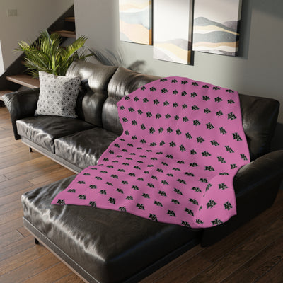 Classic Eagles Logo Super Soft Velveteen Microfiber Blanket (Two-sided print) - PINK OCTOBER