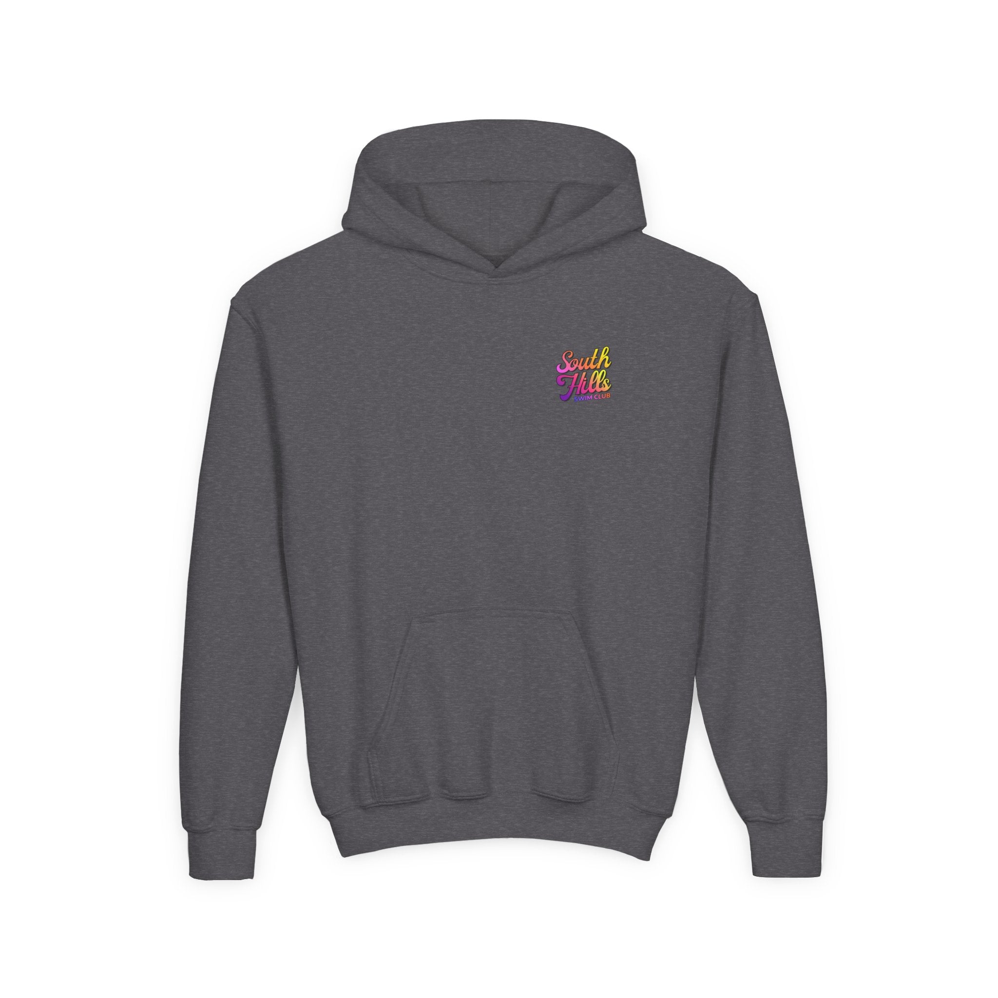 Youth South Hills Swim Club Sunset Script Graphic Hoodie