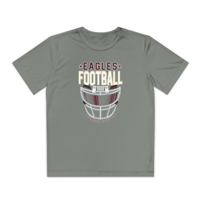 Youth Eagles Maroon Hype Helmet Graphic Short Sleeve Performance Tee