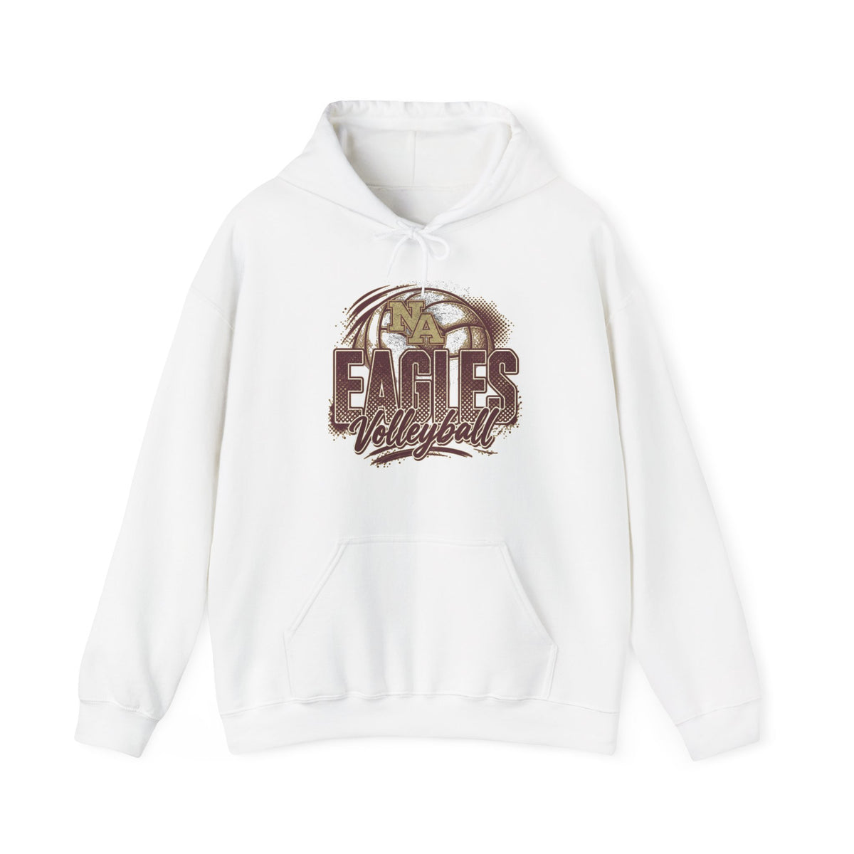 Adult Unisex New Albany Eagles Ombre Volleyball Graphic Hoodie