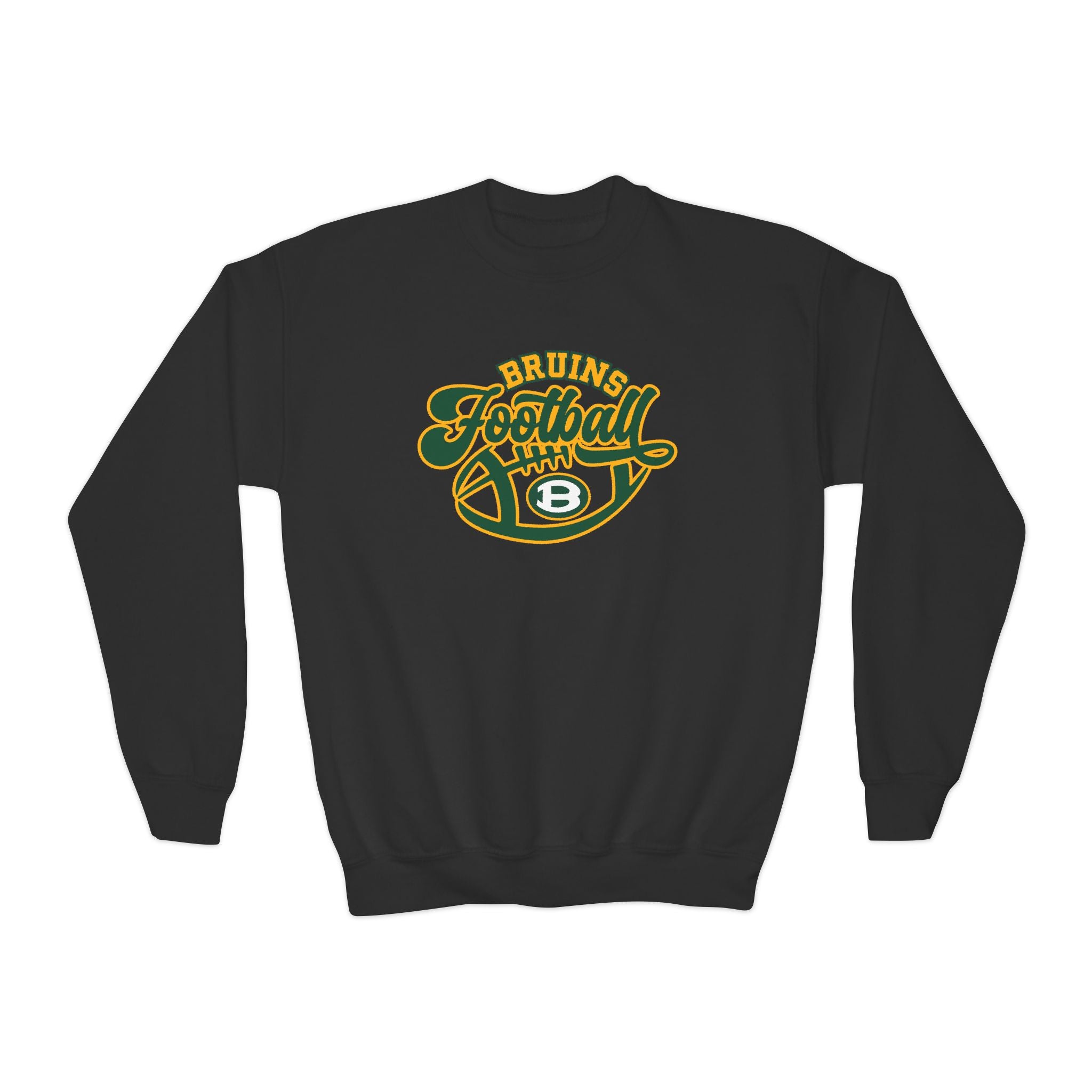 Youth Bruin Script Football Graphic Sweatshirt