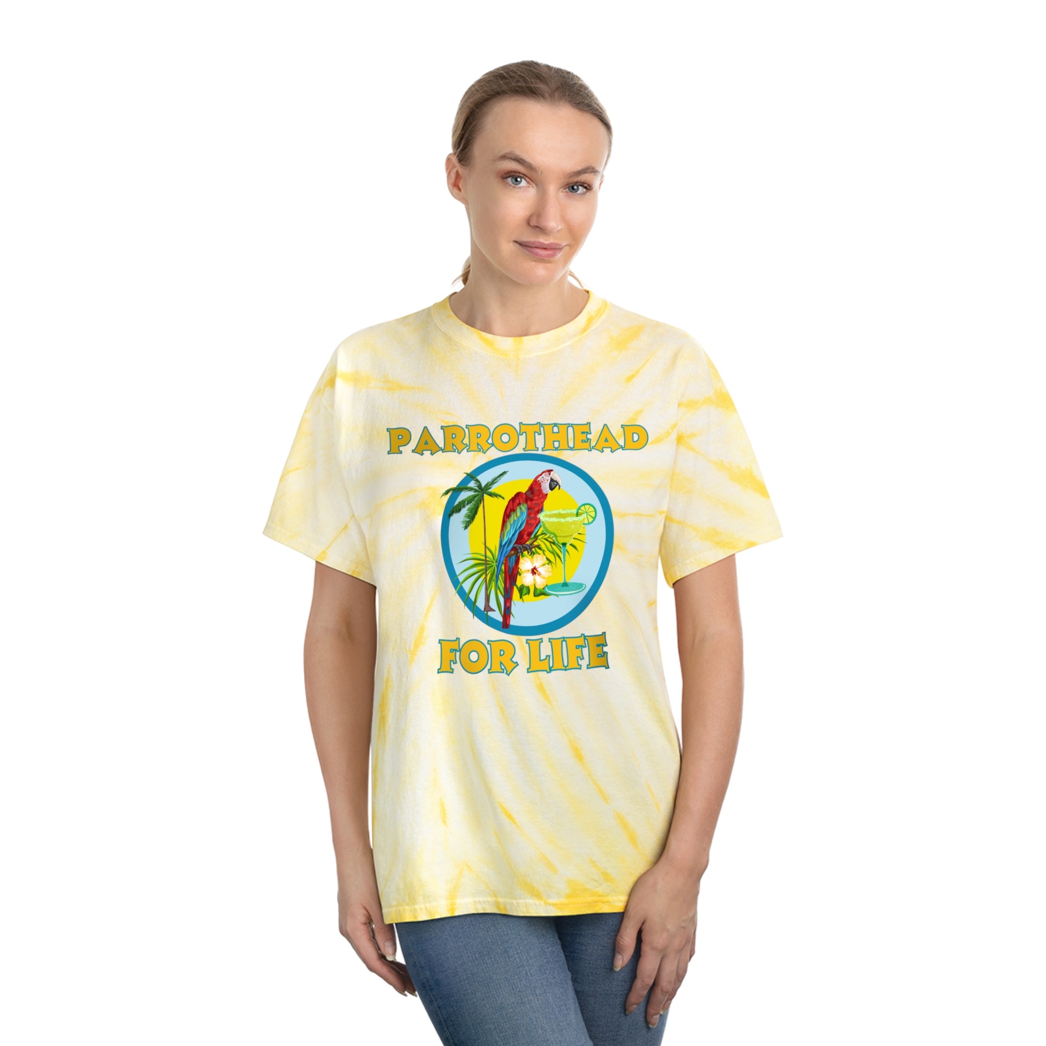 Adult Unisex Parrothead For Life Tie Dye Graphic Tee