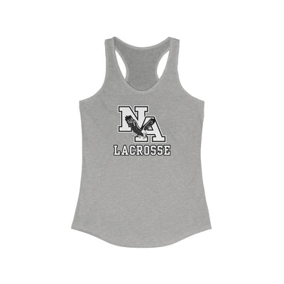 Women's Classic White Logo Lacrosse Graphic Racerback Tank