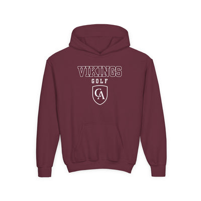 Youth Columbus Academy Vikings Golf Graphic Gildan Heavy Blend Hoodie