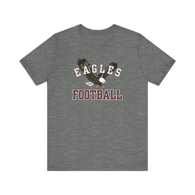Adult Unisex Flying Football Eagle Graphic Short Sleeve Soft Tee