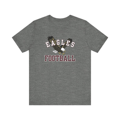 Adult Unisex Flying Football Eagle Graphic Short Sleeve Soft Tee