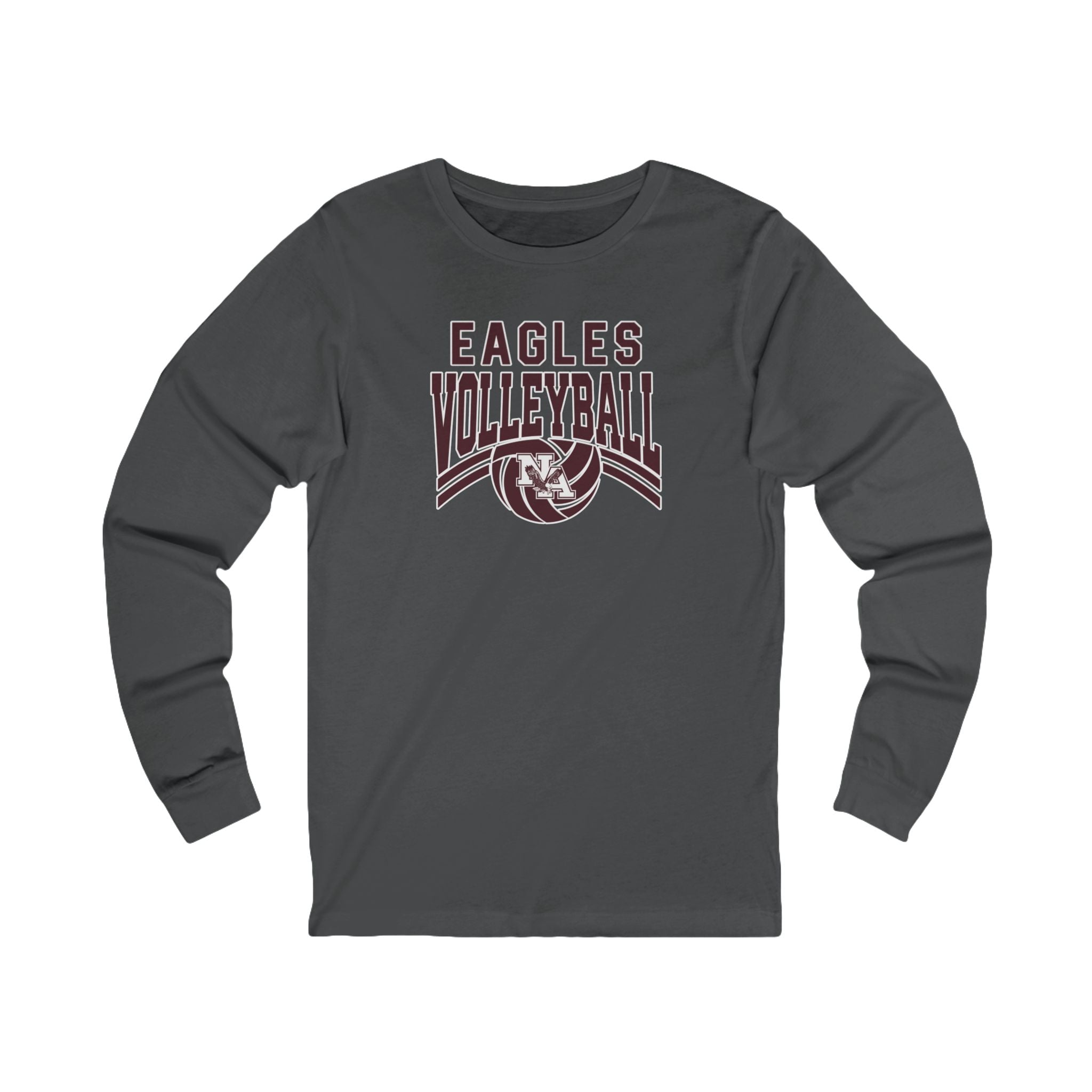 Adult Unisex New Albany Volleyball Varsity Arch Graphic Long Sleeve Soft Tee