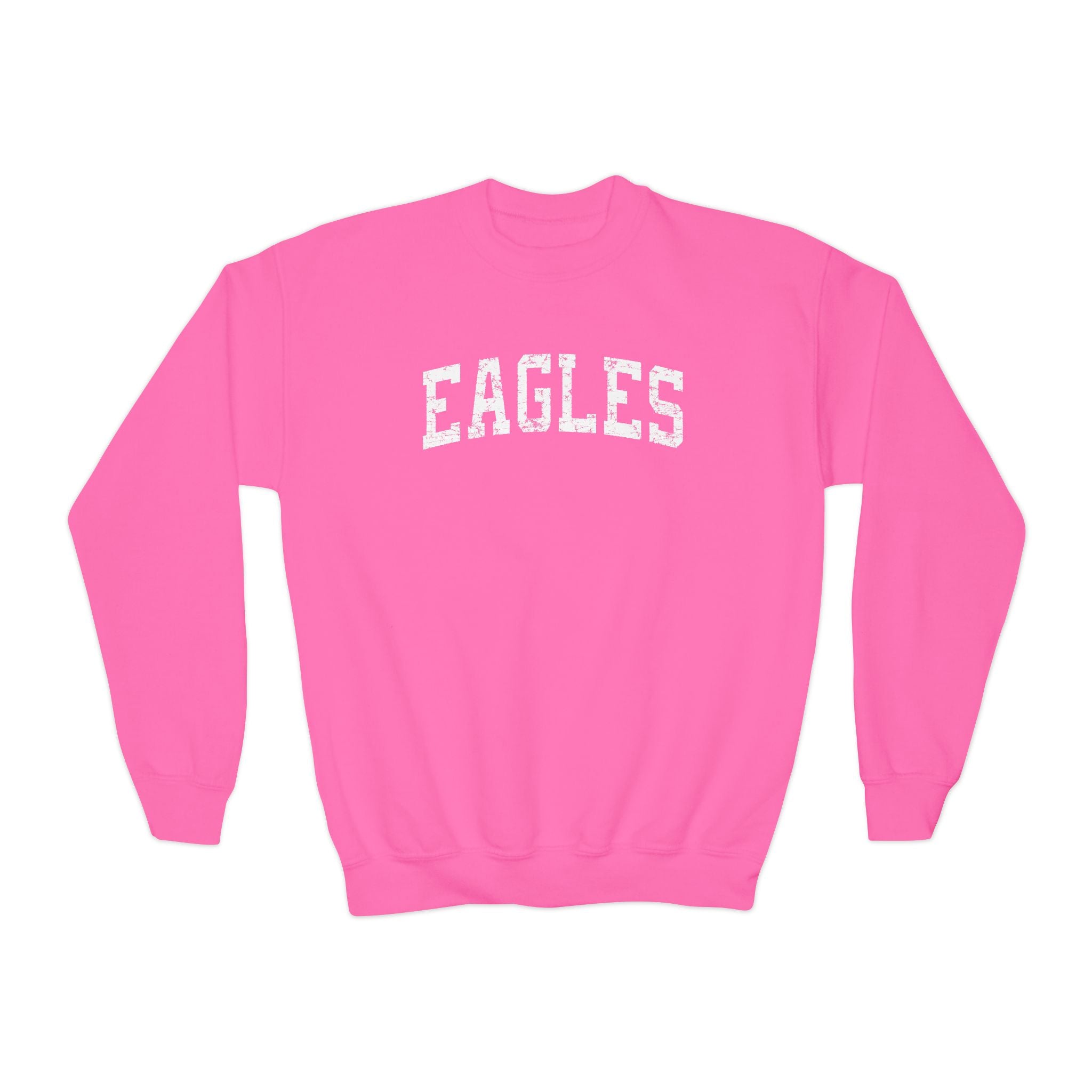 Youth  Vintage Distressed Eagles Graphic Sweatshirt - PINK OCTOBER