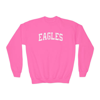 Youth  Vintage Distressed Eagles Graphic Sweatshirt - PINK OCTOBER
