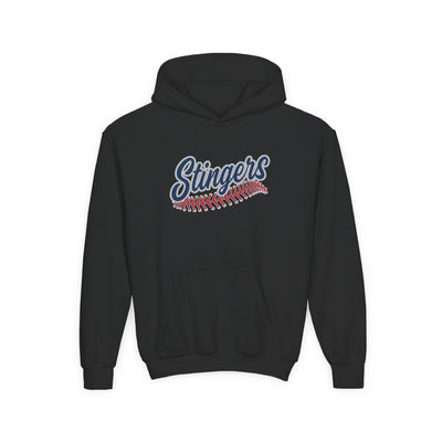 Youth Stingers Softball Stitches Graphic Hoodie