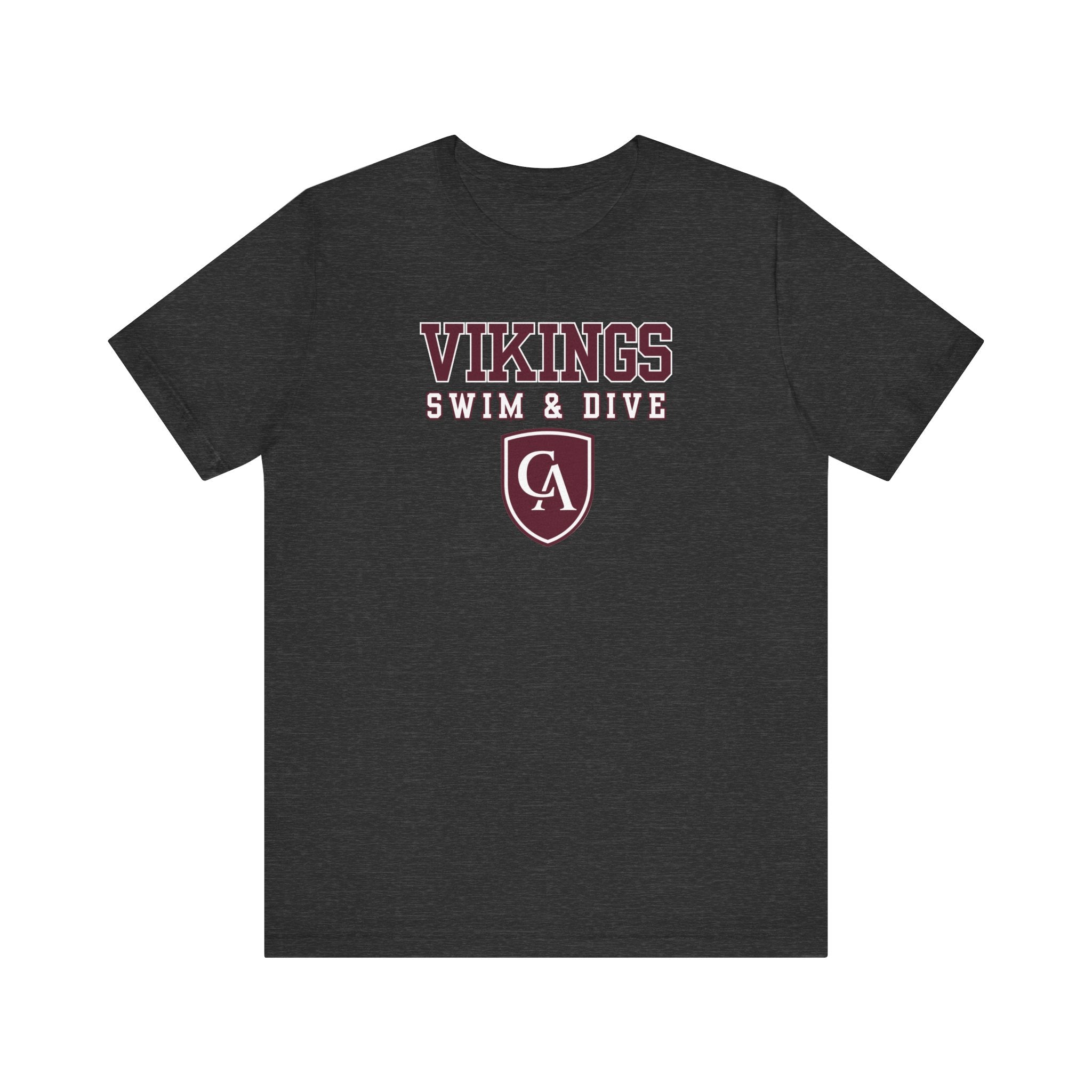 Adult Unisex Columbus Academy Vikings Swim & Dive Graphic Short Sleeve Bella + Canvas Soft Tee