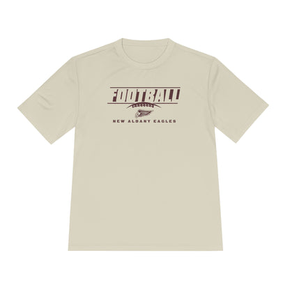 Adult Unisex New Albany Eagles Goal Line Maroon Graphic Short Sleeve Performance Tee