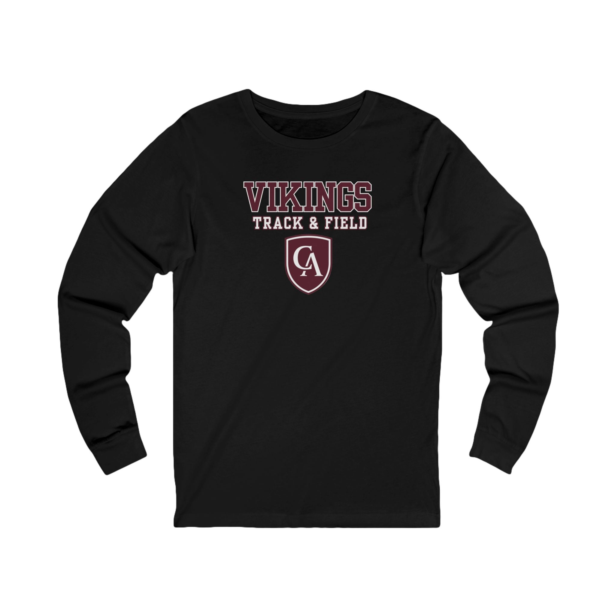 Adult Unisex Columbus Academy Vikings Track & Field Graphic Bella + Canvas Long Sleeve Soft Tee