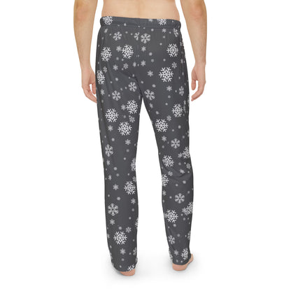 Men's Columbus Academy Vikings Spirited Snowflake Grey Printed Pajama Pants