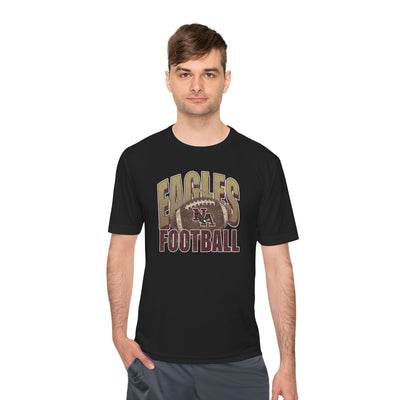 Adult Unisex New Albany First-Down Distressed Football Graphic Sport-Tek Competitor Performance Tee