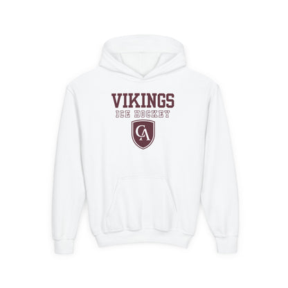 Youth Columbus Academy Vikings Ice Hockey Graphic Gildan Heavy Blend Hoodie