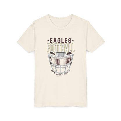 Youth Eagles White Hype Helmet Graphic Short Sleeve Soft Tee