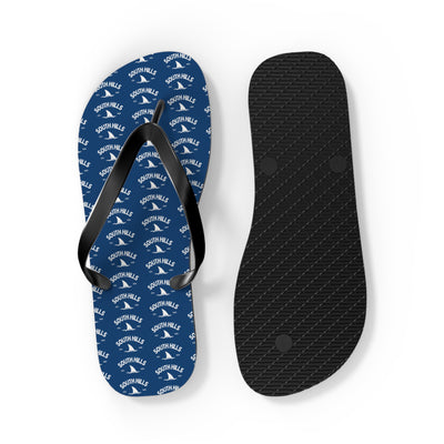 South Hills Swim Club Heritage Graphic Logo Print Flip Flops