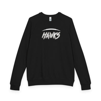 Adult Unisex Westerville Central Fighting Football Hawks Graphic French Terry Raglan Crewneck