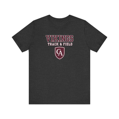 Adult Unisex Columbus Academy Vikings Track & Field Graphic Short Sleeve Bella + Canvas Soft Tee