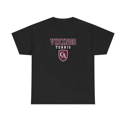 Adult Unisex Columbus Academy Vikings Tennis Graphic Short Sleeve Gildan Heavy Tee