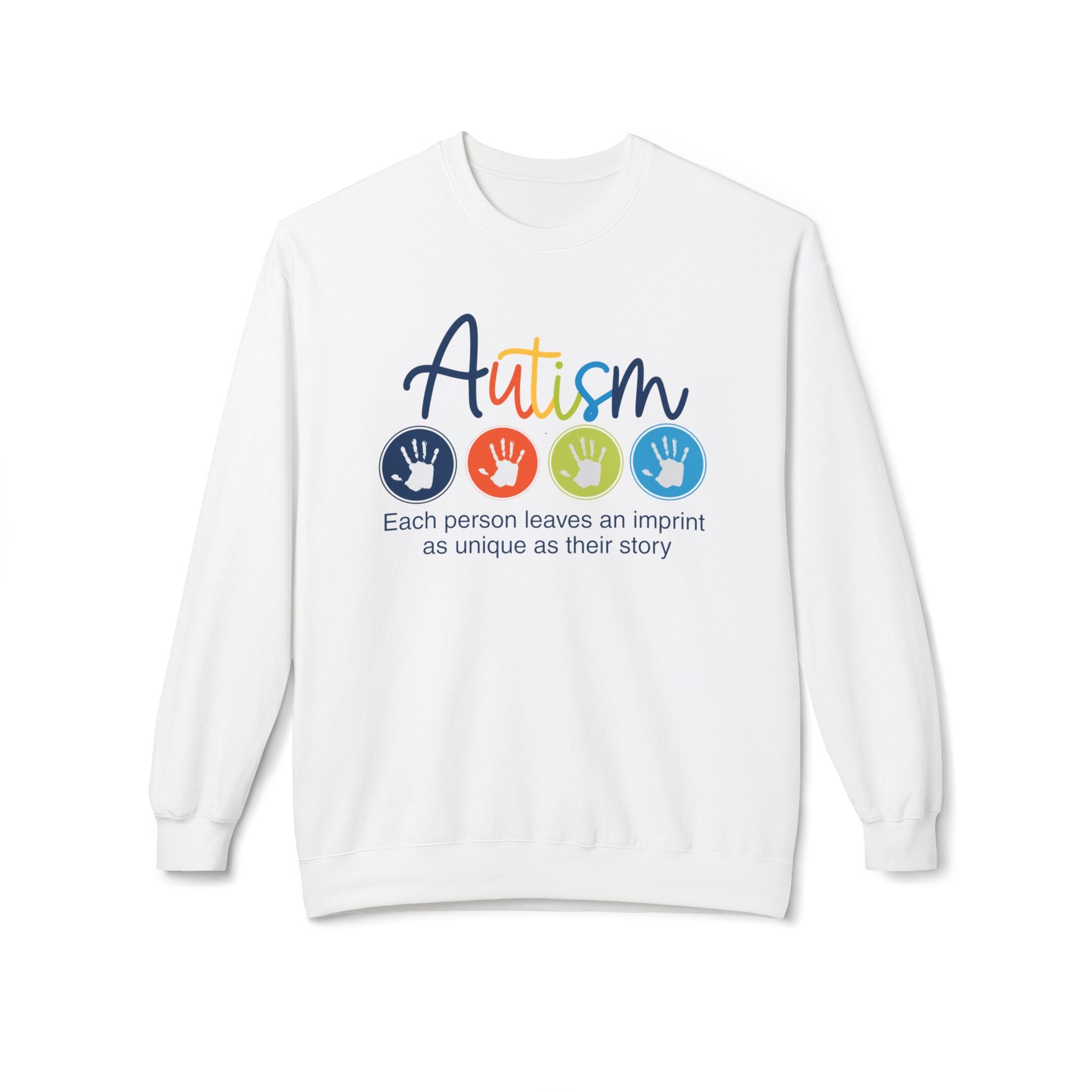 Adult Unisex Autism Imprint Graphic Soft Style Sweatshirt