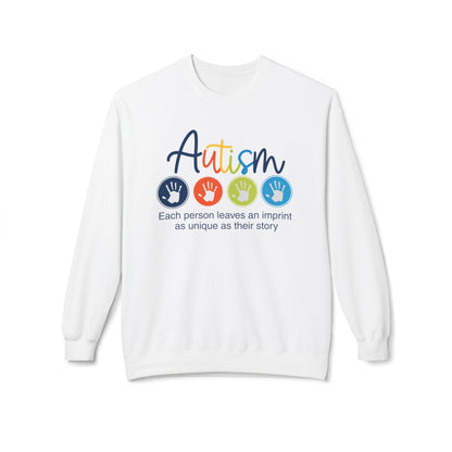 Adult Unisex Autism Imprint Graphic Soft Style Sweatshirt
