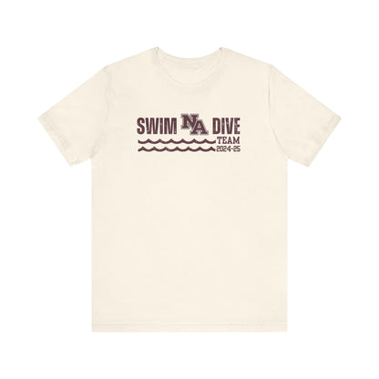 Adult Unisex Swim & Dive Winning Waves Graphic Short Sleeve Soft Tee